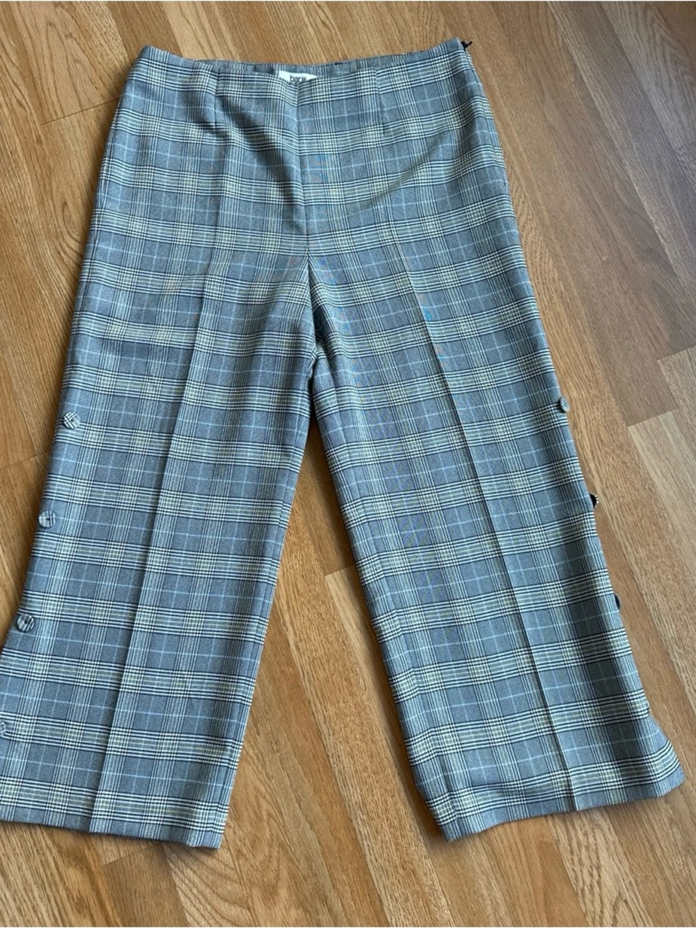 Plaid Wide Leg Pants